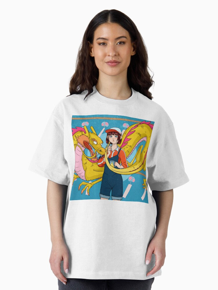 A Girl and Her Lemonade Dragon Oversized T-Shirt