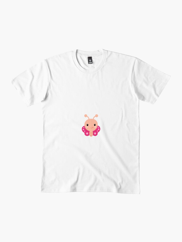 A cartoon butterfly sticker with vibrant, Premium T-Shirt