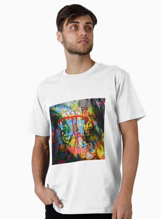 A moment in time on the Lennon Wall Premium T-Shirt
