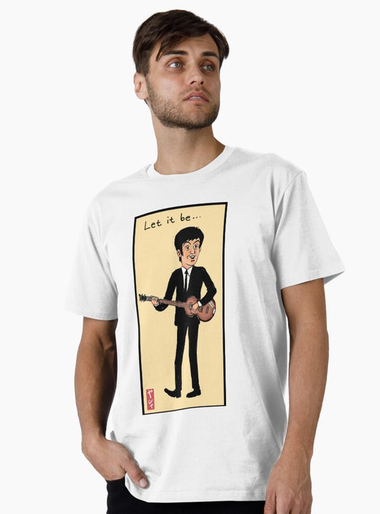 A Cartoon drawing of Sir Paul McCartney Premium T-Shirt