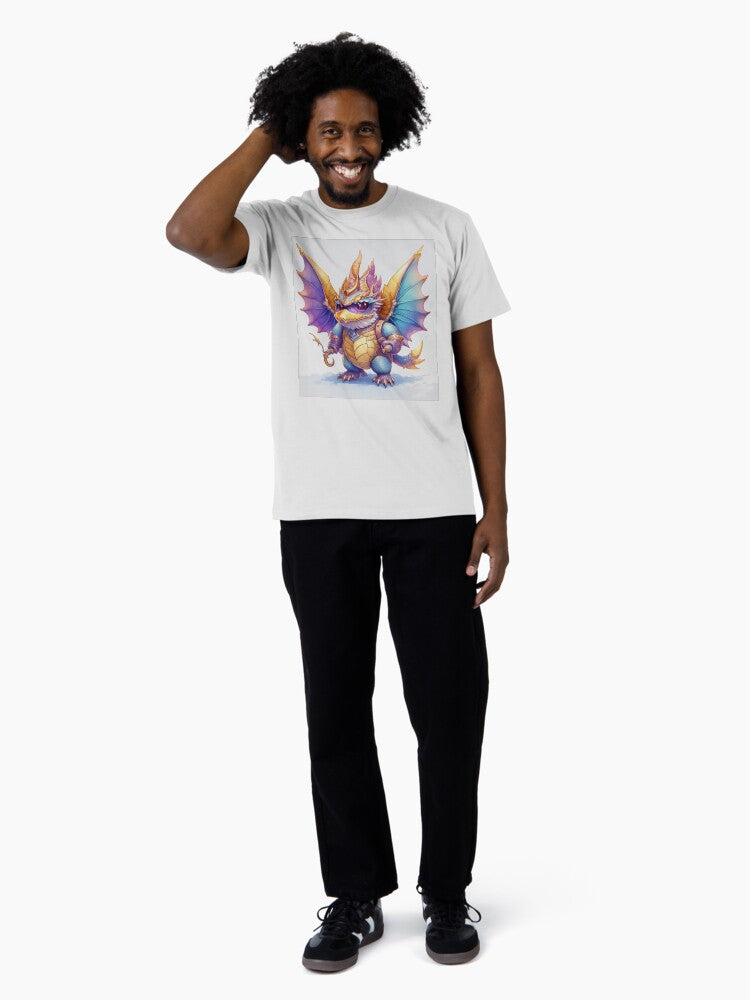 A time-traveling dragon reveals future secrets, connecting past and present. Premium T-Shirt