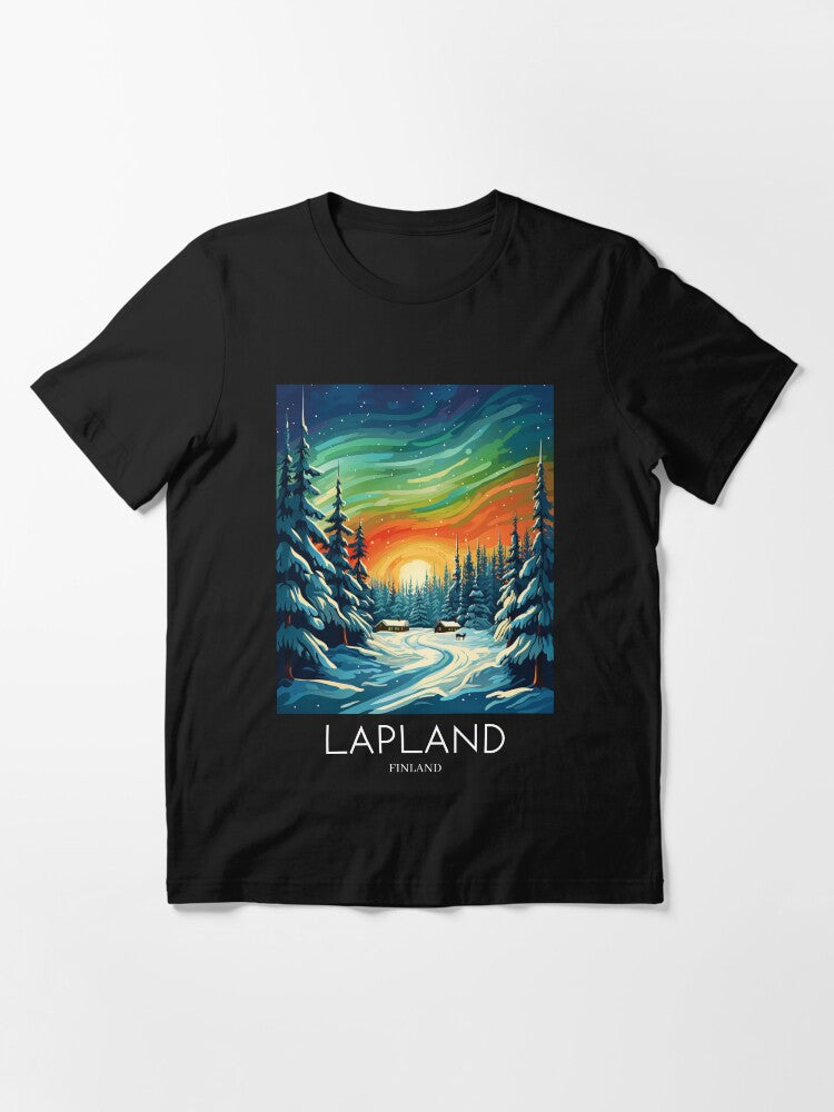 A Pop Art Travel Print of Lapland - Finland Essential T-Shirt