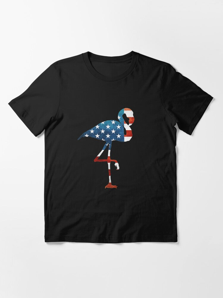4th of july Flamingo american flag usa Essential T-Shirt Style001