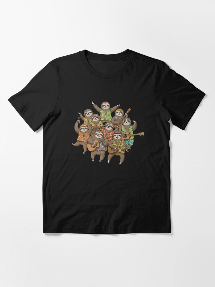 80's graphic Hippie Sloths band Essential T-Shirt