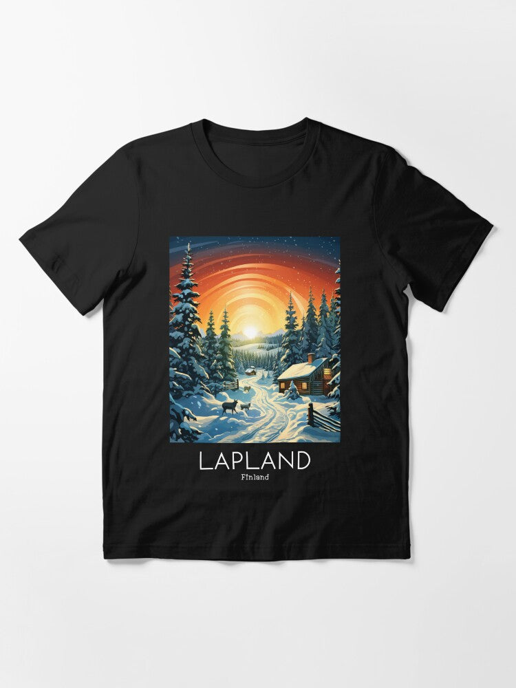 A Vintage Travel Illustration of Lapland - Finland Essential T-Shirt Style001