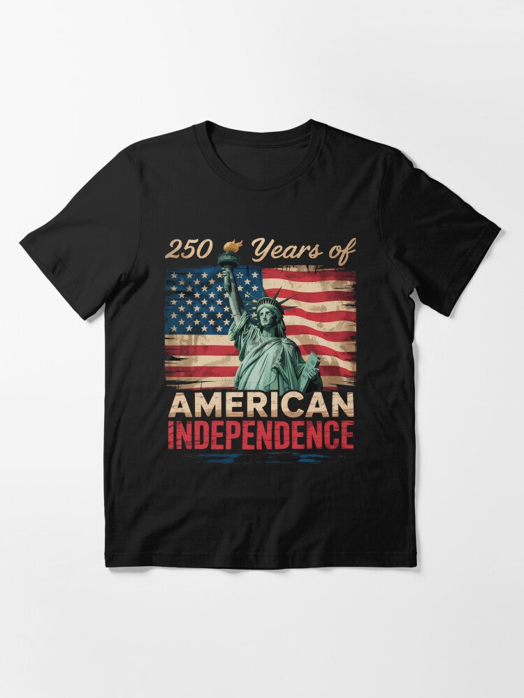 250 Years of American Independence Statue of Liberty US Flag Essential T-Shirt