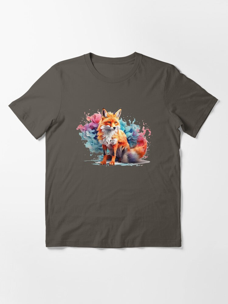 a fox as a watercolor in a cloud of color Essential T-Shirt