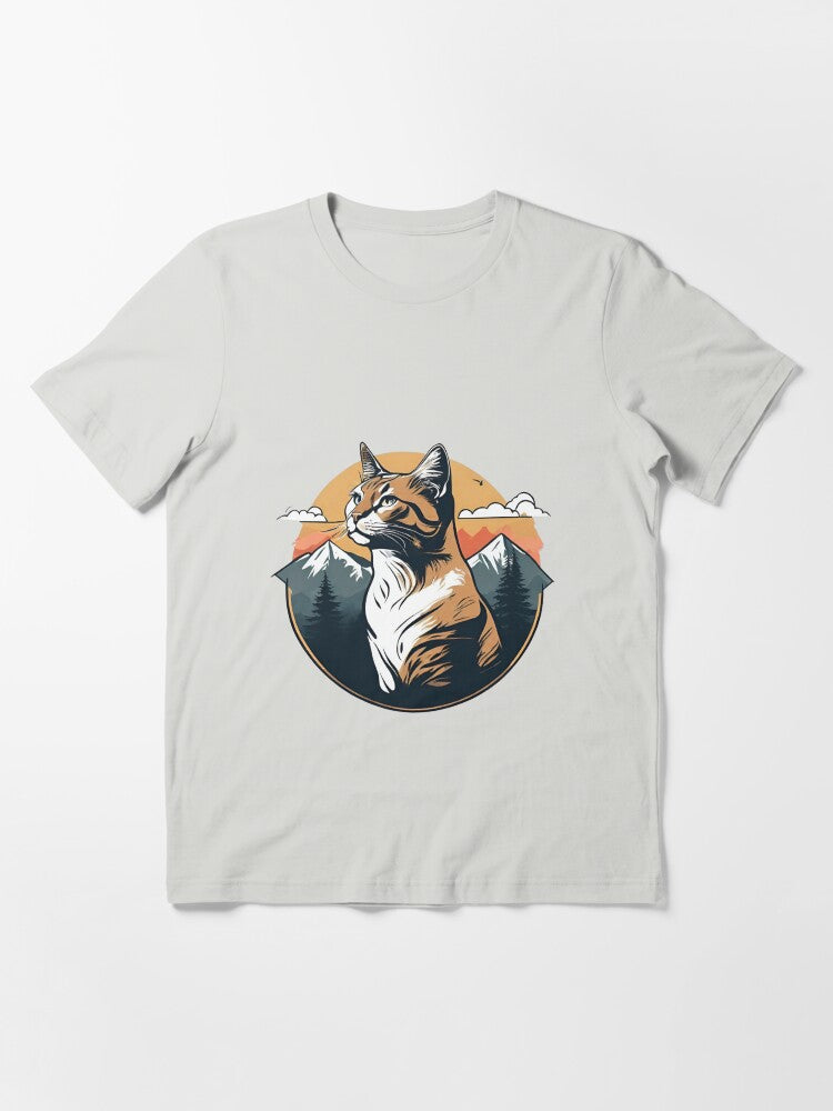 "Purr and Peak: Cats and Nature's Majestic Heights" Essential T-Shirt