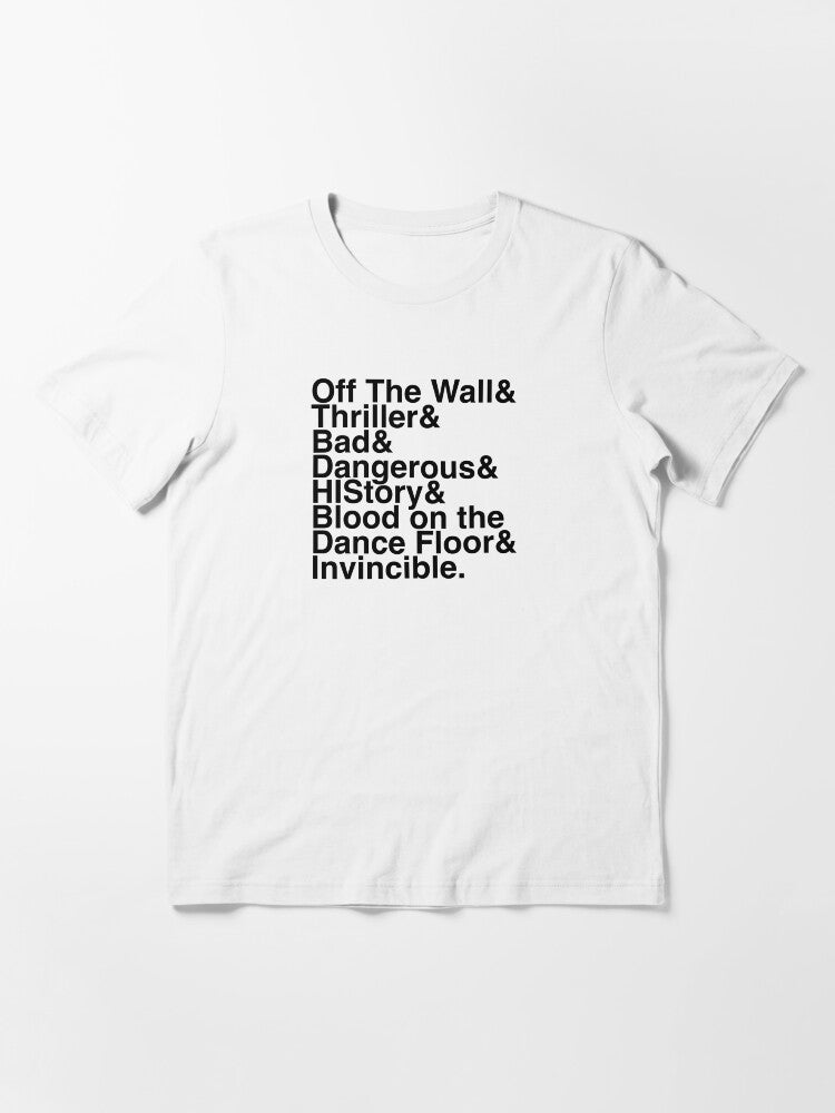 7 Albums in Helvetica (Black Text) Essential T-Shirt