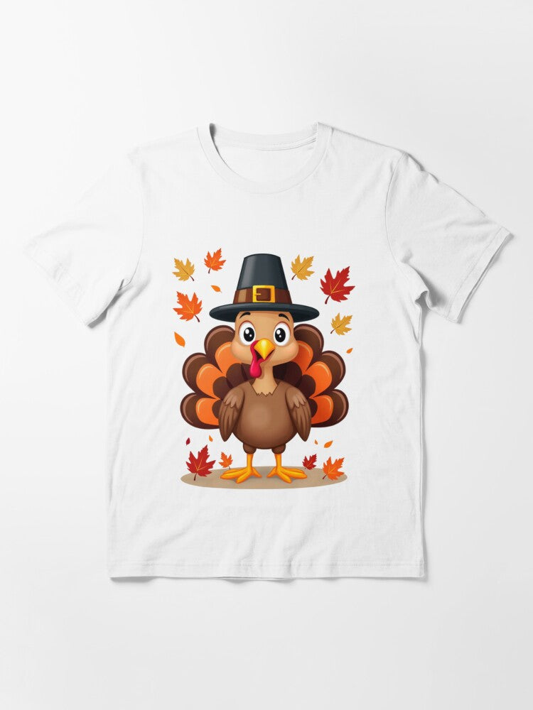 A cute turkey wear pilgrim hat,Thanksgiving gifts Essential T-Shirt