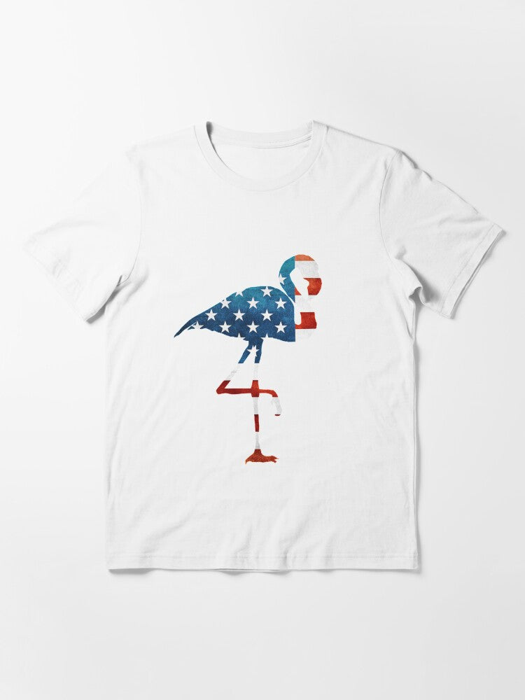 4th of july Flamingo american flag usa Essential T-Shirt