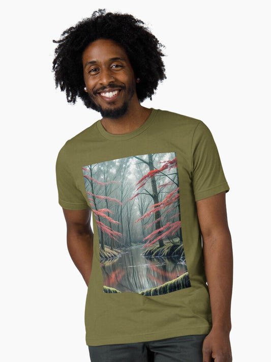 A stream in the autumn forest Tri-blend T-Shirt